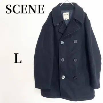SCENE 피코트 네이비 빈티지 코디 가을/겨울 캐주얼