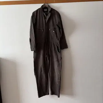 Dickies 다크 그레이 스트라이프 오버롤 XL