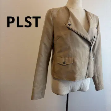 PLST 베이지 라이더 자켓