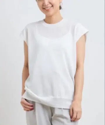 샤베트 니트 슬리브리스 yori