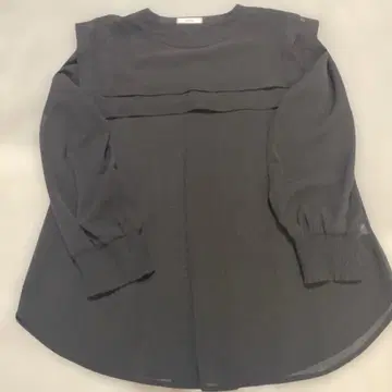 aluna 다크 그레이 긴팔 블라우스