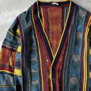 14418 USED 멀티 컬러 울 가디건