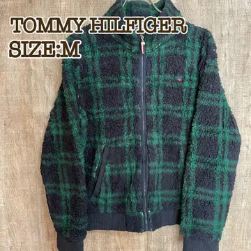TOMMY HILFIGER 타미힐피거 플리스 M 그린 체크