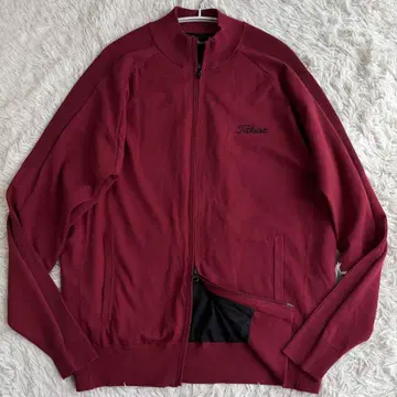 새상품급 타이틀리스트 축열 니트 더블 지퍼 자수 방풍 자켓