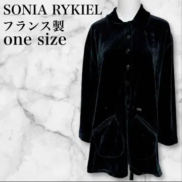 SONIA RYKIEL 벨벳 풀오버 셔츠 긴팔 튜닉 기장