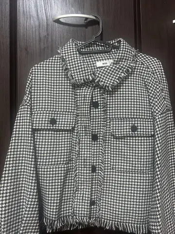 하운드 투스 패턴 자켓