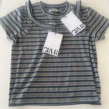 새상품 미사용 그로브 한국 GROVE 보더 티셔츠 GRVR