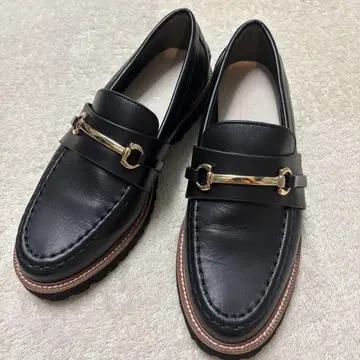 Mazell 트랙 밑창 비트 로퍼 블랙 39