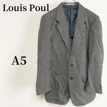 Louis Porl 테일러드 자켓 체크 그레이 빈티지 코디