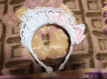 BABY 카페 머리띠 핑크