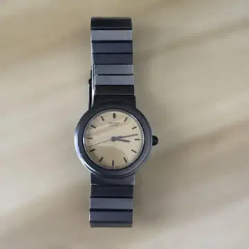 SEIKO QUARTZ 손목시계 아날로그 블랙 골드 레트로