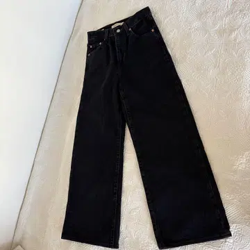 리바이스 와이드 레그 데님 25 블랙