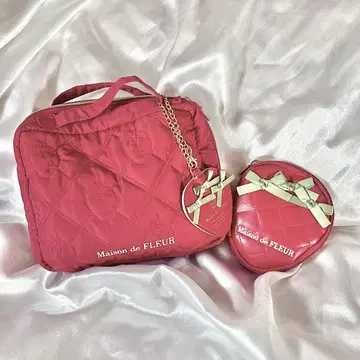 Maison de FLEUR 딸기 퀼팅 파우치 액세서리 케이스