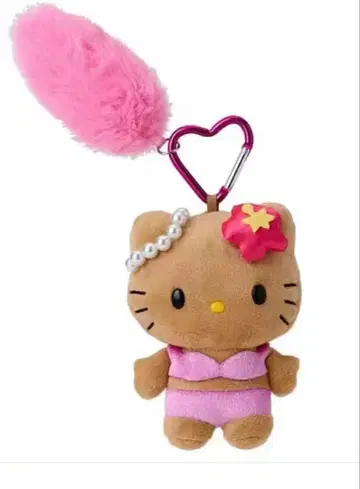 헬로키티 갸루 일광화상 시포 달린 마스코트 키링