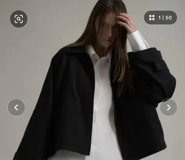 [ ELLUV/엘르 ] 오버 커프스 숏 지퍼 블루종