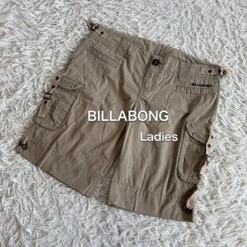 BILLABONG 숏 기장 카고 팬츠 하프 여성용 M 베이지