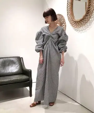 새상품급 Uhr 갤러링 드레스 스트라이프 36