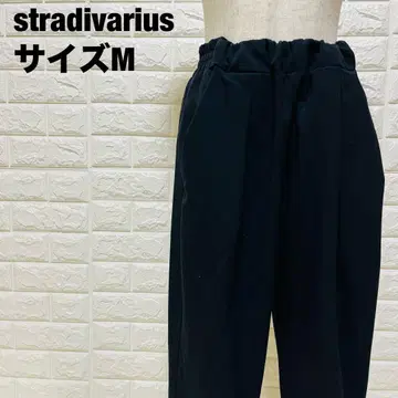 stradivarius 블랙 슬랙스 사이즈 M 허리밴딩 [ 858 ]