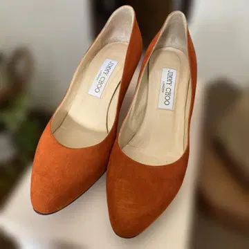 JIMMY CHOO 오렌지 스웨이드 펌프스 36.5