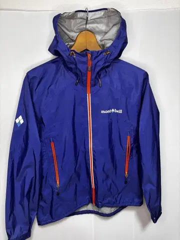컨디션 최상 montbell 피크쉘 자켓 마운틴 후드티 블루 XS