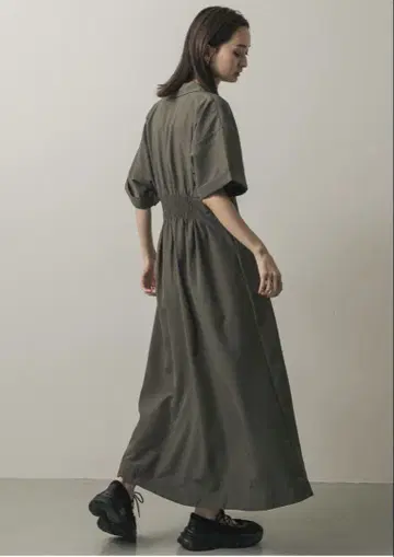 허리 턱 셔츠 원피스