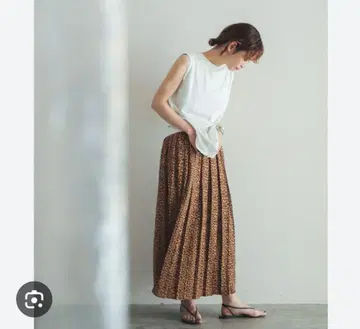 FIL DE FER 레오파드 무늬 롱 스커트