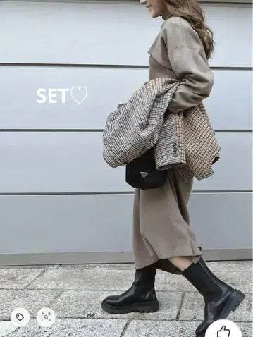 ALEXIA STAM*리브 니트 슬리브 드레스*원피스*상하의 세트*