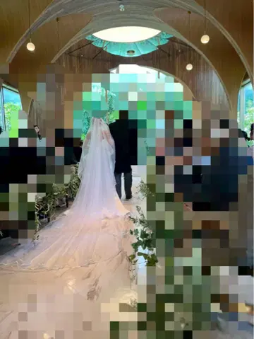 화이트 웨딩 베일 롱 트레인