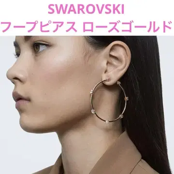 새상품급 SWAROVSKI 후프 귀걸이