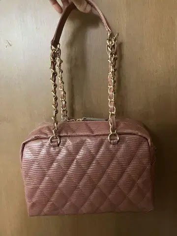 NATANI ACCESSORIES 핑크 퀼팅 백 미사용 새상품
