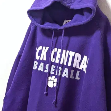 배저 피크 센트럴 베이스볼 후드 맨투맨 퍼플 보라색 XL 구제 의류