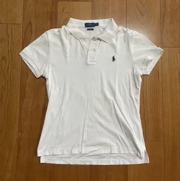 랄프 로렌 피케 셔츠 여성용 S 화이트
