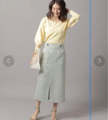 새상품 Andemiu 안데뮤 린넨 라이크 타이트 스커트