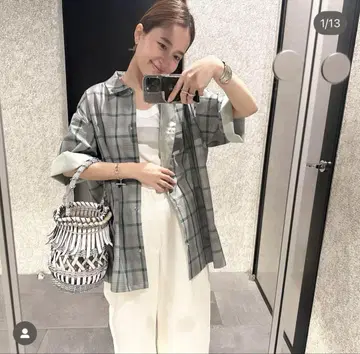 yori 타탄 체크 시어 셔츠