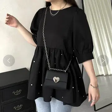 proseverse 백리본 펄 페플럼 블라우스
