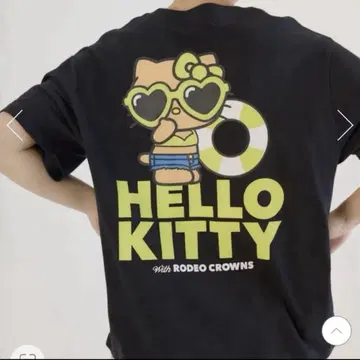 로데오 크라운 HELLO KITTY T셔츠 블랙