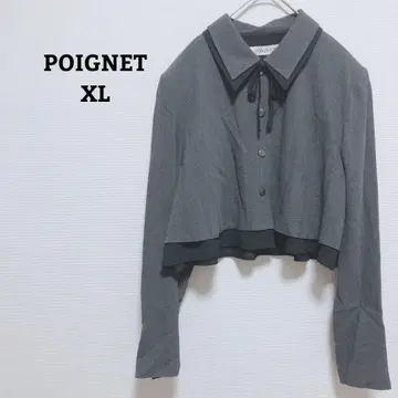 POIGNET 셔츠 자켓 겉옷 리본 숏 기장 도킹 XL