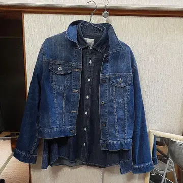 유니클로 데님 자켓 XL 인디고 블루 세트