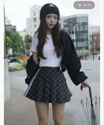 darich 리메이크 라이크 체크 미니 스커트
