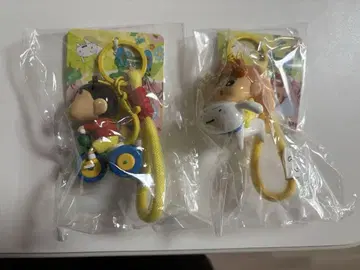 어린이 캐릭터와 동물 스트랩 세트