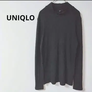 2[유니클로] 긴팔 티셔츠 리브 하이넥 심플 무지