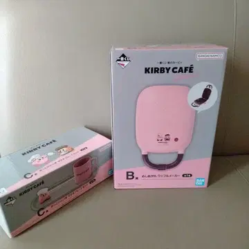 별의 커비 커비 카페 제일복권 와플 메이커 머그&플레이트 세트