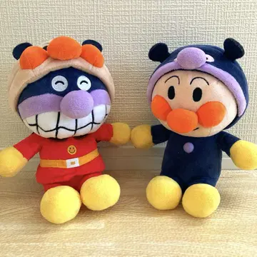 호빵맨 뮤지엄 한정판 호빵맨 세균맨 키구루미 프렌즈