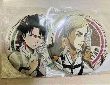 진격의 거인 차레쿠지 15cm BIG 캔뱃지 리바이 엘빈