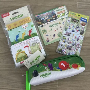 피크민 굿즈 에코백 오리가미 푹푹씰 펜 케이스 세트