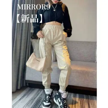 [ 새상품 ] MIRROR9 미러나인 가죽 조거 팬츠 아이보리