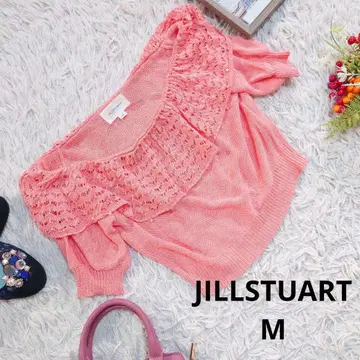 새상품급 JILLSTUART 니트 (M) 핑크/오프숄더