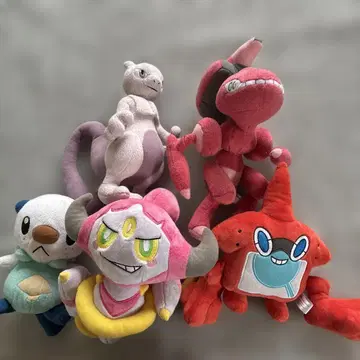 포켓몬 센터 봉제 인형 게노세크트 뮤츠 수영장 외 세트