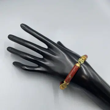 226 빈티지 빨간색 돌 뱅글 팔찌