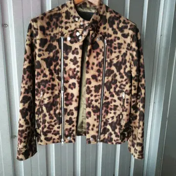 DOWBL 레오파드 무늬 라이더 자켓 44